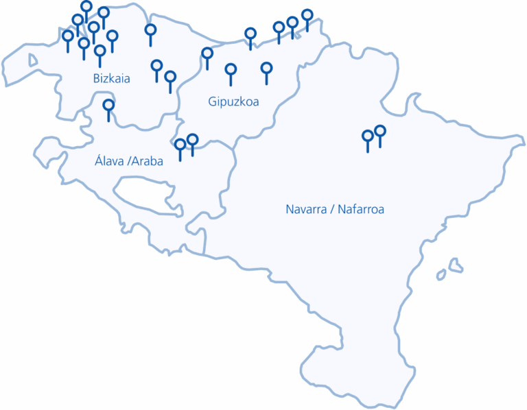 Mapa con los centros de IMQ Prevención
